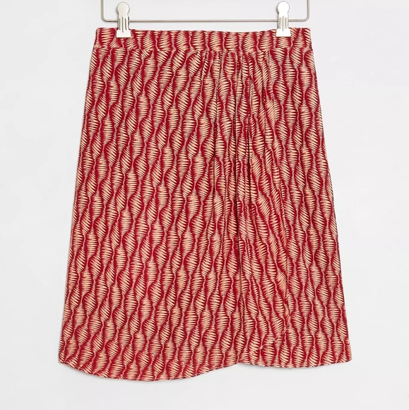 Anthropologie Dresses & Skirts - Anthropologie faux wrap fitted waist mini skirt, medium, red
